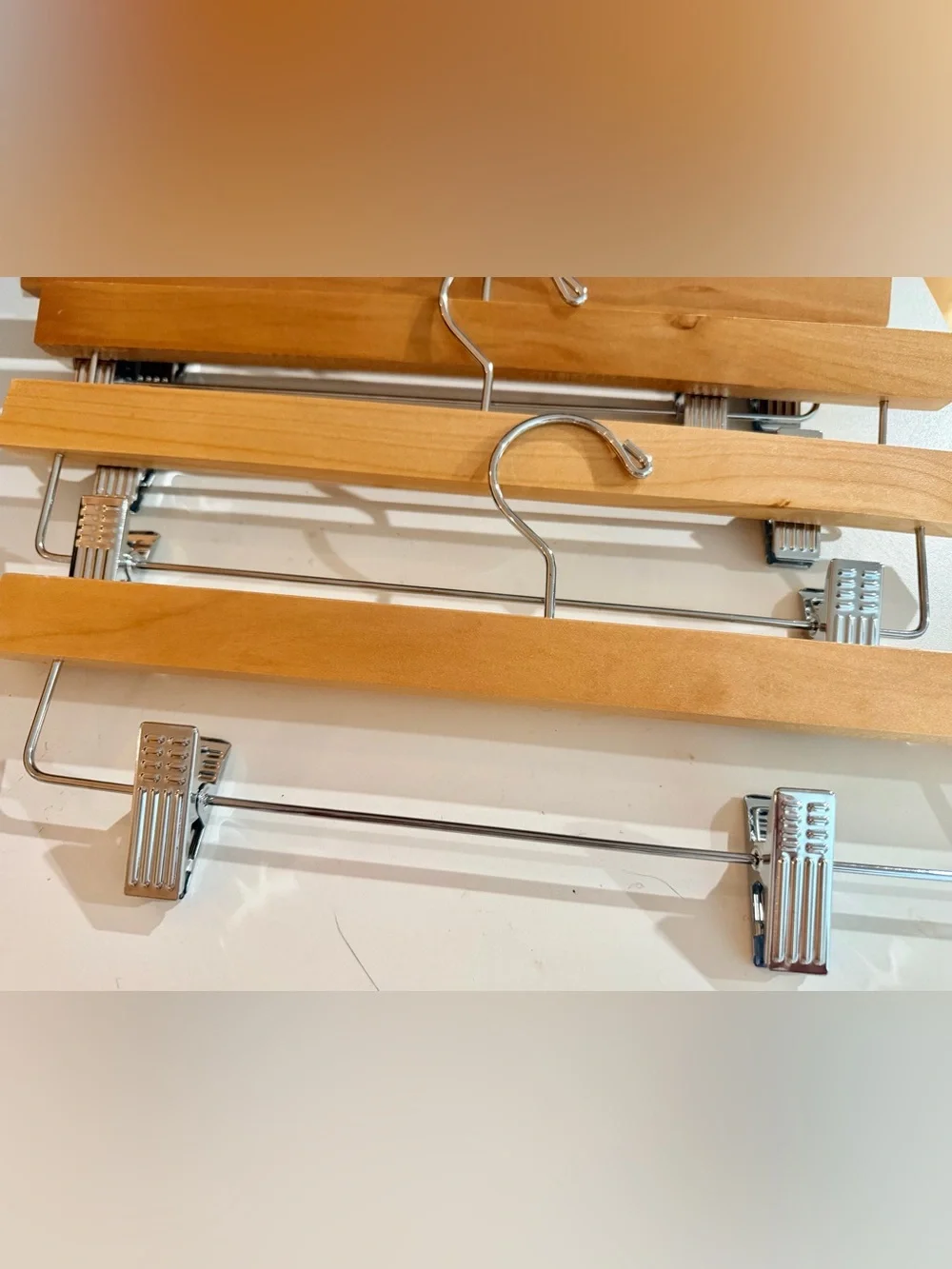 Set of 7 Wooden Pant and Skirt Hangers